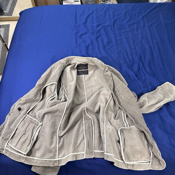 Allsaints Corduroy Blazer Men’s XL Beige Sport Coat Milliner Jacket - Picture 2 of 9